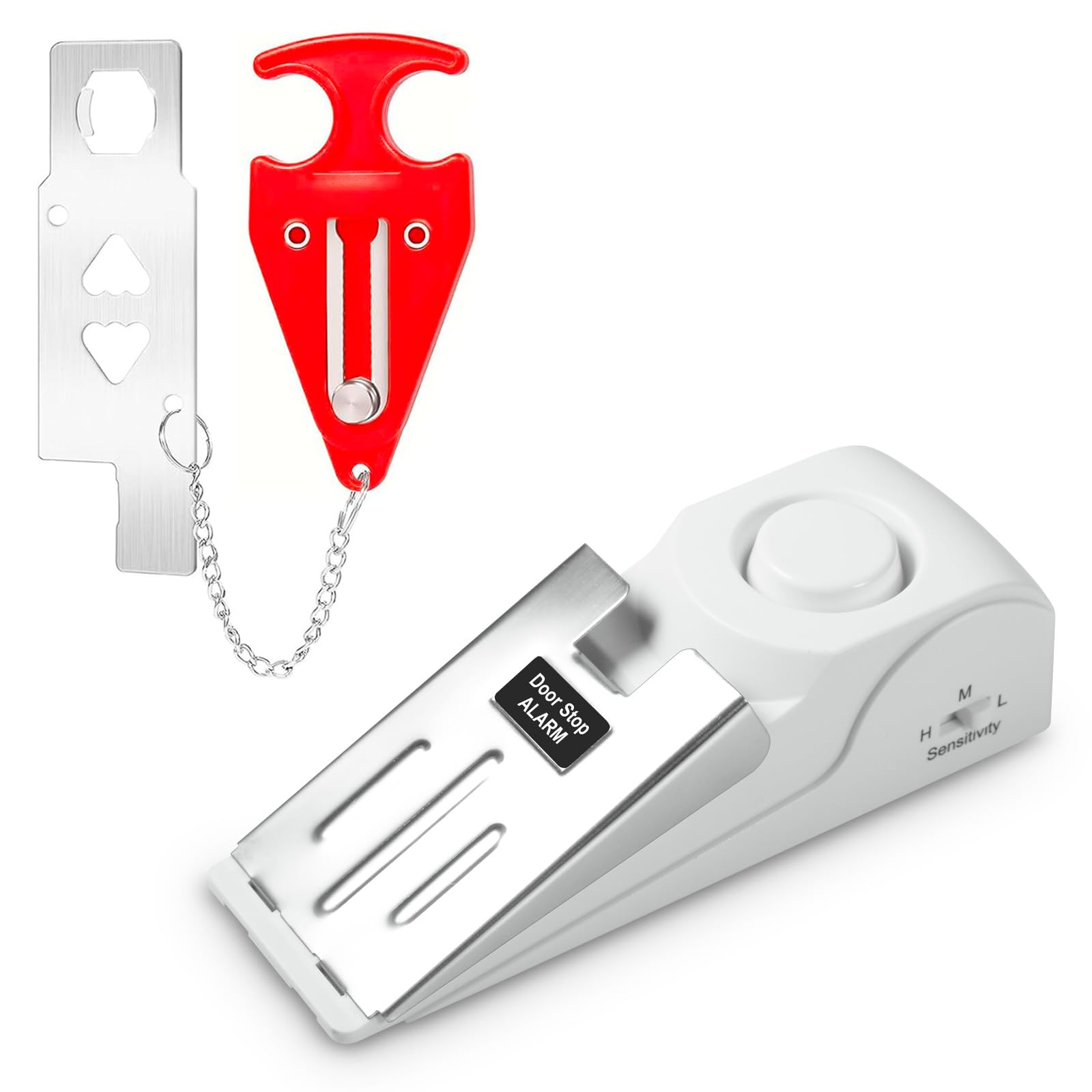 Door Stop Alarm - Tragbarer Türstopper-Alarm für Reisen, Hotel-Türschloss, keine