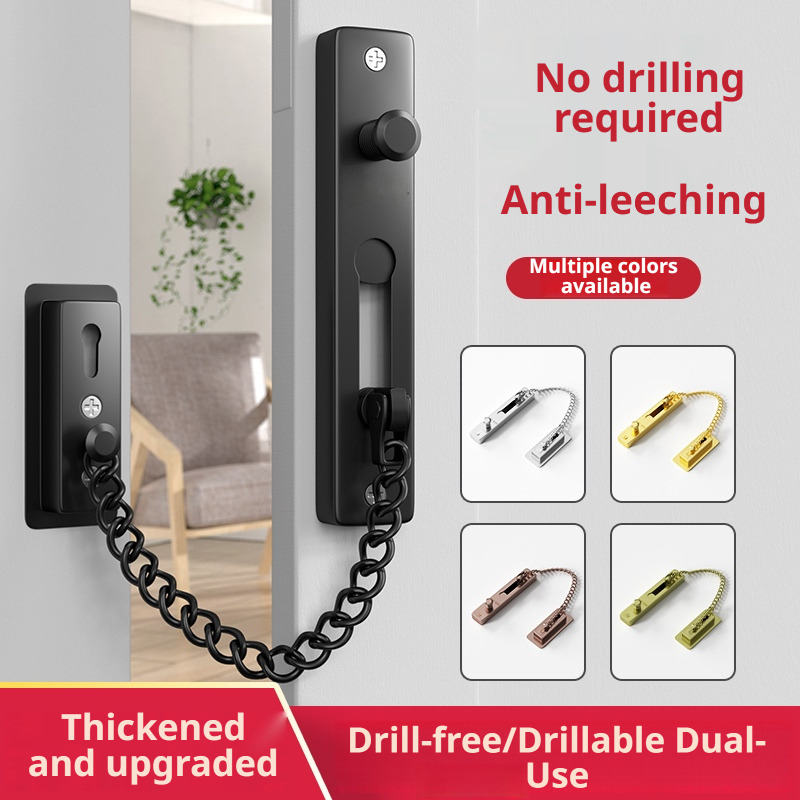 Security Chain Door - Türkettenschloss aus Edelstahl, Sicherheitskette mit Feder,