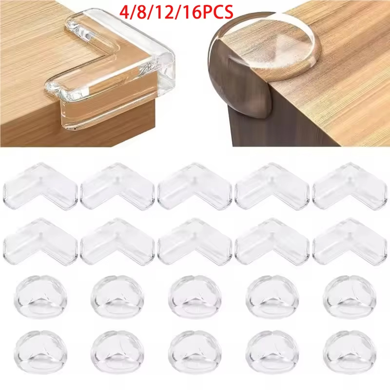 Outlet Cover Baby - Baby-Sicherheits-Silikon-Tischeckenschutz, Möbelkantenschutz-Abdeckung, Transparenter Kinder-Antikollisions-Kantenschutz