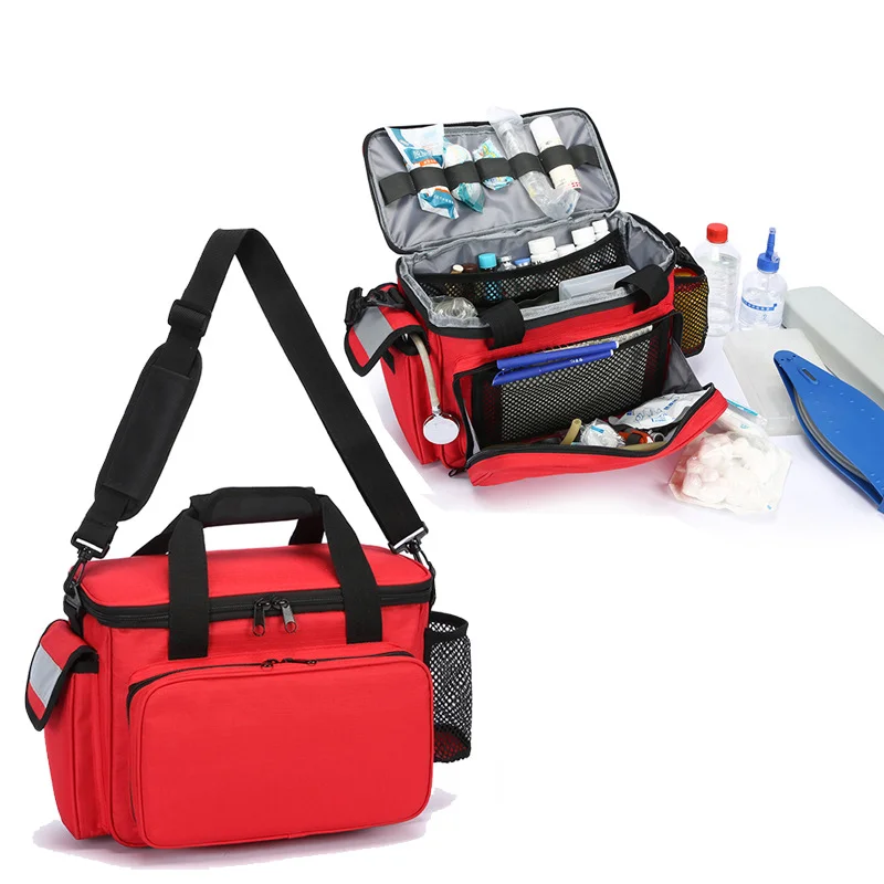 First Aid Bag Kit - Tragbare Outdoor-Erste-Hilfe-Tasche, Medizinische Isoliertasche mit Mehrfachfächern,