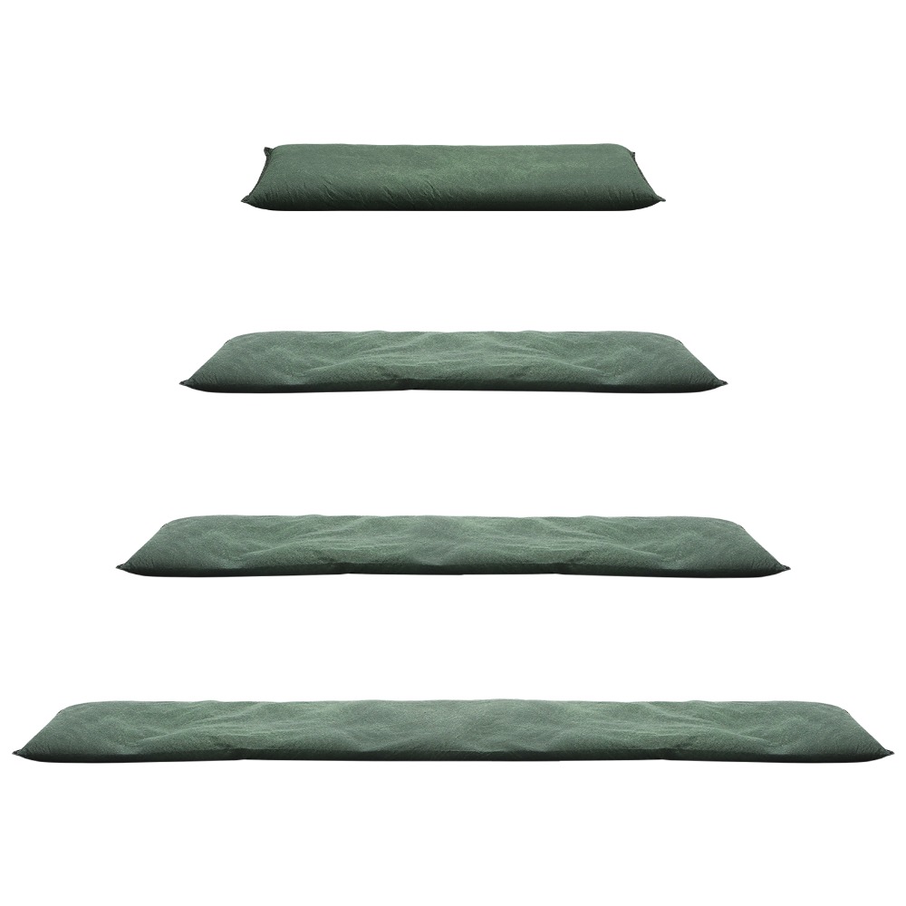 Flood Barrier Bag - Wasseraktivierte Hochwasserschutzbarrieren aus Vliesstoff, grün, einfach