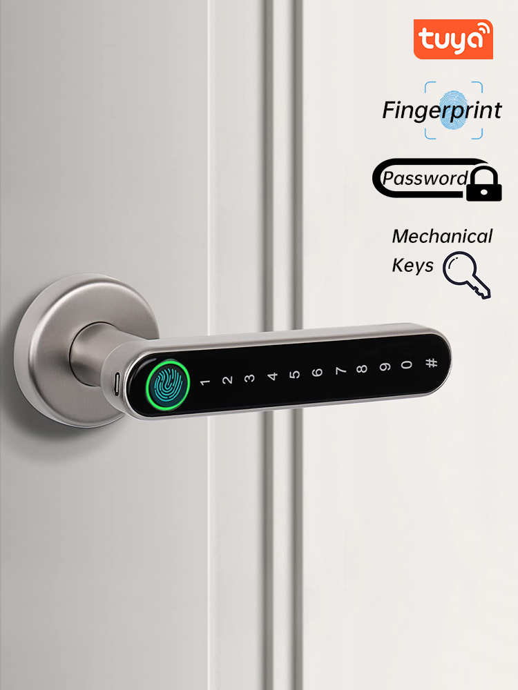 Security Chain Door - KAK Smart Fingerabdruck Türschloss Schwarz Biometrisches