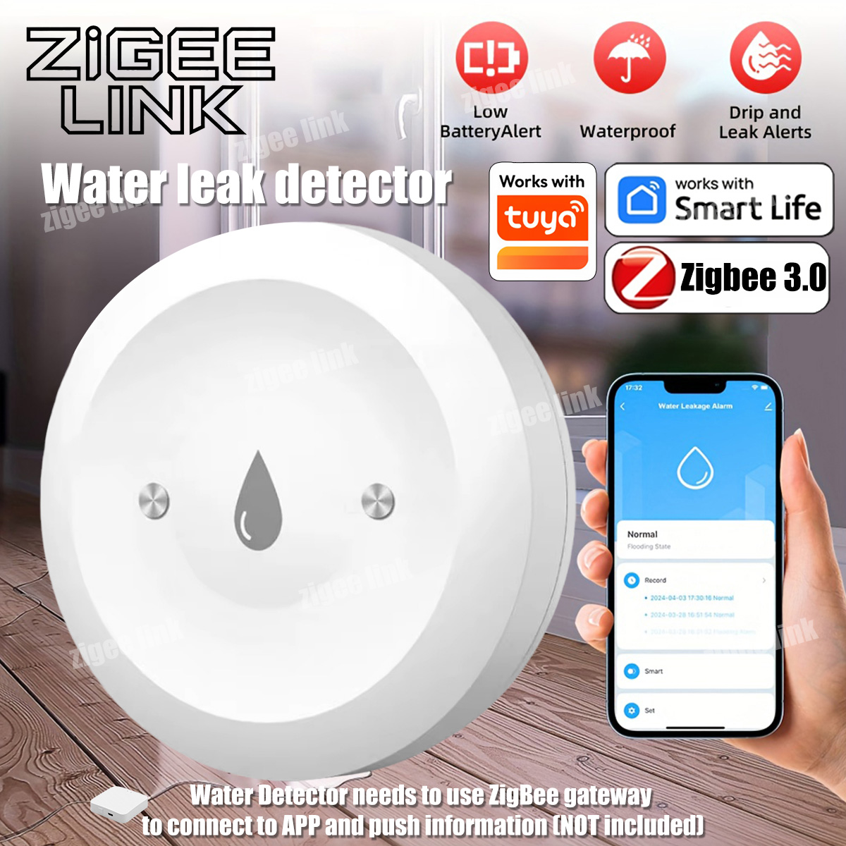 ZigBee 3.0 Wassersensor Intell – Water Alarm Sensor Bewertung und Preis